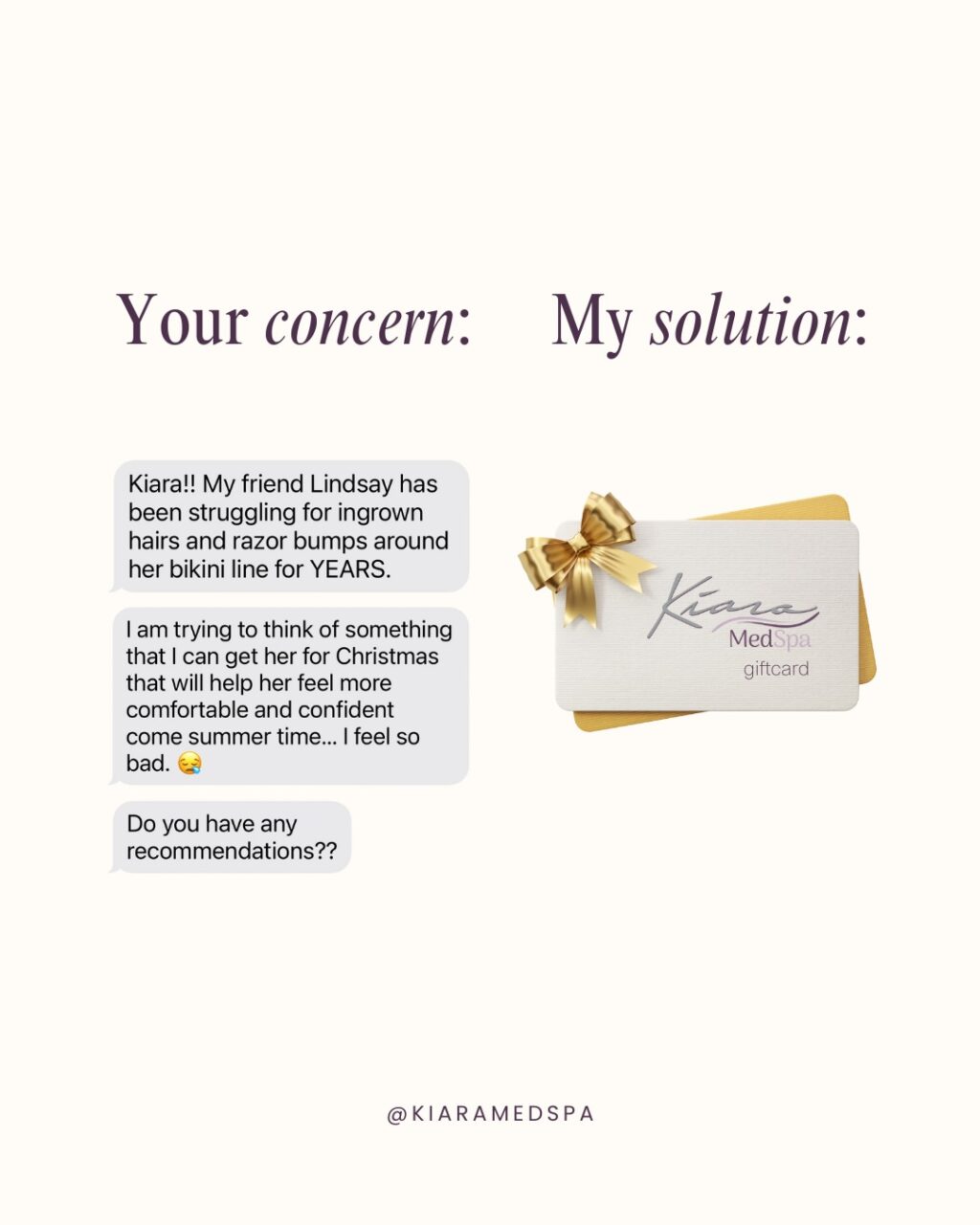 Instagram post from kiara_medspa. This post is in position 3.