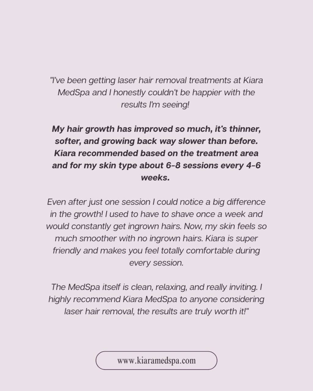 Instagram post from kiara_medspa. This post is in position 5.